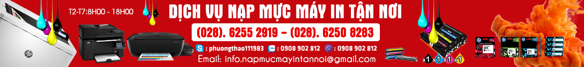 Cty Công Nghệ Số chuyên nạp mực máy in tận nơi các dòng máy phổ biến hiện nay như: Canon, HP, Samsung, Panasonic, Brother, Epson, Xerox, Ricoh ...